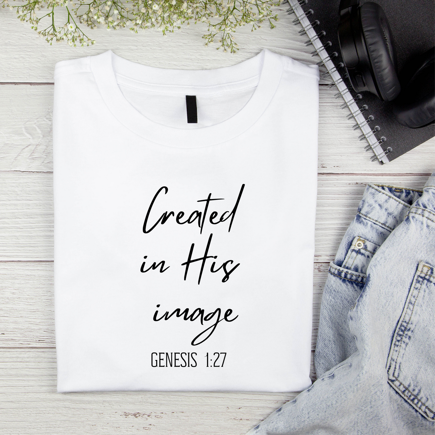 Adult Cotton T-Shirt - CREATED IN HIS IMAGE